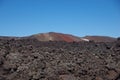 Iceland in the crater of lava cooled black Royalty Free Stock Photo