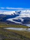 Iceland diamond beach with icebergs Royalty Free Stock Photo