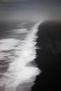 Iceland volcanic black sand beach from Dyrholaey