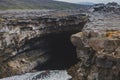 Iceland entrance to Surtshellir is a lava cave