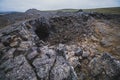 Iceland entrance to Surtshellir is a lava cave