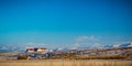 Iceland farm surrounded by melted snow in February due to climate change