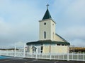 Church Reykjahlidarkirkja in Reykjahlid at Lake Myvatn in Iceland,Europe