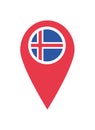 iceland flag location pointer