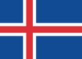 Iceland flag vector eps10. Iceland flag, official colors and proportion correctly. National Iceland flag. Flat vector illustration