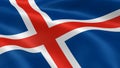 Iceland flag in the wind