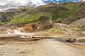 Iceland - geothermal area near Grindavik. Royalty Free Stock Photo