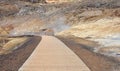 Iceland Geothermal Area Tourist Boardwalk