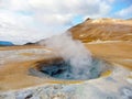 Iceland geothermal fumarole Royalty Free Stock Photo