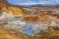 Iceland Geothermal Area Pools with Steam