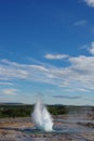 Iceland geyser site and Strokkur