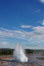 Iceland geyser site and Strokkur