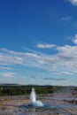 Iceland geyser site and Strokkur