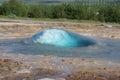 Iceland geyser site and Strokkur