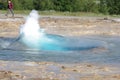 Iceland geyser site and Strokkur