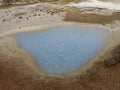 Iceland Geysir, full of coins thrown by tourists Royalty Free Stock Photo