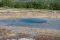 Iceland geysir site and Strokkur Royalty Free Stock Photo