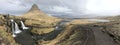 Iceland. GrundarfjÃÂ¶rÃÂ°ur. Amazing landscape with mountain and waterfalls