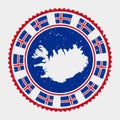 Iceland grunge stamp. Royalty Free Stock Photo