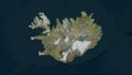 Iceland highlighted. High-res satellite