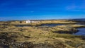 Iceland houses on the coast Royalty Free Stock Photo