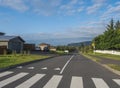 Iceland, Hveragerdi, August 5, 2019: Main road in small beautiful green city Hveragerdi close to Iceland ringroad which is famous