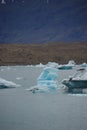 Iceland iceberg very light blue on the lagoon