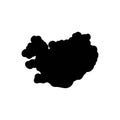 Black solid icon for Iceland, map and country Royalty Free Stock Photo
