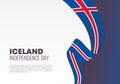 Iceland independence day background poster for national celebration on june 17 th