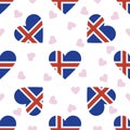 Iceland independence day seamless pattern.