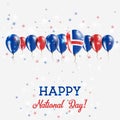 Iceland Independence Day Sparkling Patriotic.