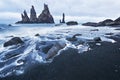 Iceland, Jokulsarlon lagoon, Beautiful cold landscape picture of icelandic glacier lagoon bay, The Rock Troll Toes Royalty Free Stock Photo