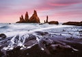 Iceland, Jokulsarlon lagoon, Beautiful cold landscape picture of icelandic glacier lagoon bay, The Rock Troll Toes Royalty Free Stock Photo