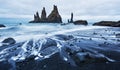 Iceland, Jokulsarlon lagoon, Beautiful cold landscape picture of icelandic glacier lagoon bay, The Rock Troll Toes Royalty Free Stock Photo