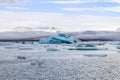 Iceland, Jokulsarlon Lagoon, Turquoise icebergs floating in Glacier Lagoon on Iceland Royalty Free Stock Photo