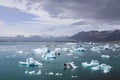 Iceland, Jokulsarlon Lagoon, Turquoise icebergs floating in Glacier Lagoon on Iceland Royalty Free Stock Photo