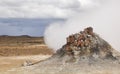 Iceland. Krafla. Active volcanic zone. Geothermical vents. Royalty Free Stock Photo