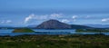 Beautiful landscape of famous Lake Myvatn in Iceland Royalty Free Stock Photo