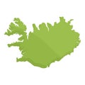 Iceland landmark icon cartoon vector. Map travel