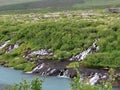 Iceland Landscape of Barnafoss waterfall 2017 Royalty Free Stock Photo