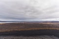 Iceland Landscape with Cloudy Sky. Hverfjall also known as Hverfell