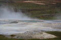 Iceland landscape Hveravellir geothermal area, area of fumaroles, and multicoloured hot pools, Iceland
