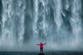 Famous powerful Skogafoss waterfall at south Iceland Royalty Free Stock Photo