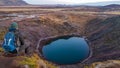 Iceland - Man overlooking a small lake