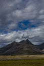 Iceland mountain landscape sky clouds cliff green field