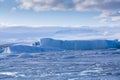 Iceland natural ice lake during winter, Jakulsalon