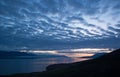 Iceland, Northern Europe, lake, Myvatn, sunset, nature, green, landscape, summer, climate change Royalty Free Stock Photo