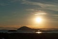 Iceland, Northern Europe, lake, Myvatn, sunset, nature, green, landscape, summer, climate change Royalty Free Stock Photo