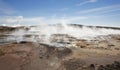 Iceland. Reykjanes Peninsula. Gunnuhver geothermal area. Boiling