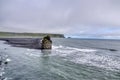 Iceland, Reynisfjara Beach, cliffs and characteristic stretch of sea